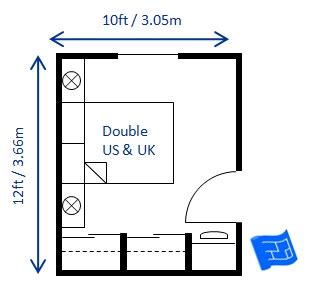 Luckily, the average apartment bedroom measures 132 square feet and the average bedroom in a home is 219 square feet. Bedroom Size