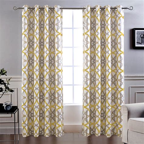 Yellow White Curtains Curtains And Drapes
