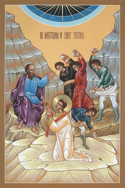 The Martyrdom Of Saint Stephen In 2019 Orthodox Icons Saint Stephen