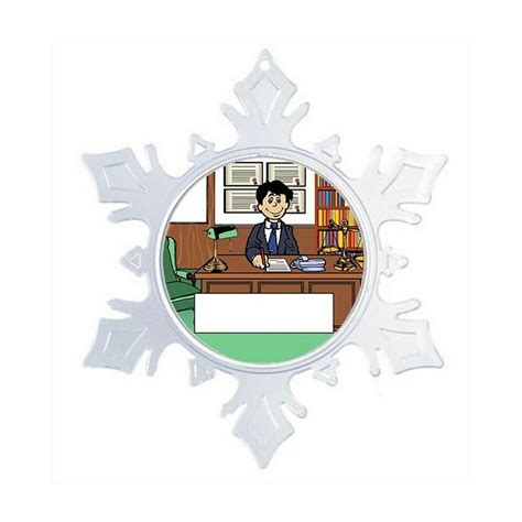 The Holiday Aisle Personalized Ntt Cartoon Snowflake Attorney Lawyer