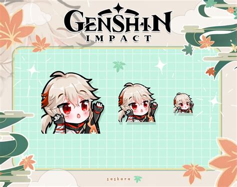 Kazuha Embrasse Genshin Impact Twitch Discord Emotes Etsy