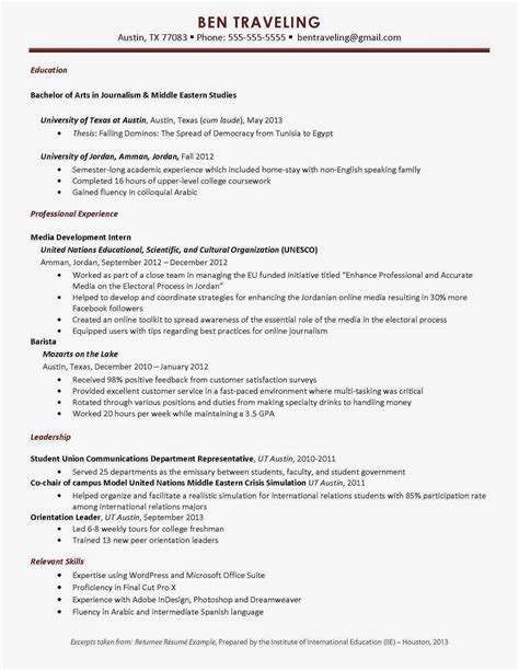 These sample resumes will guide you in showcasing your true value as a candidate to your potential employer. University of Arkansas Office of Study Abroad: How Study ...