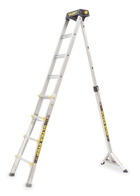 Little Giant 8 Ft Fiberglass Telescoping Ladder 300 Lb Load Capacity