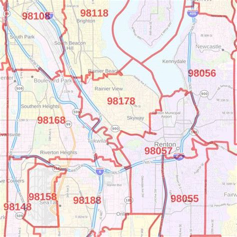 King County Zip Code Map Maping Resources