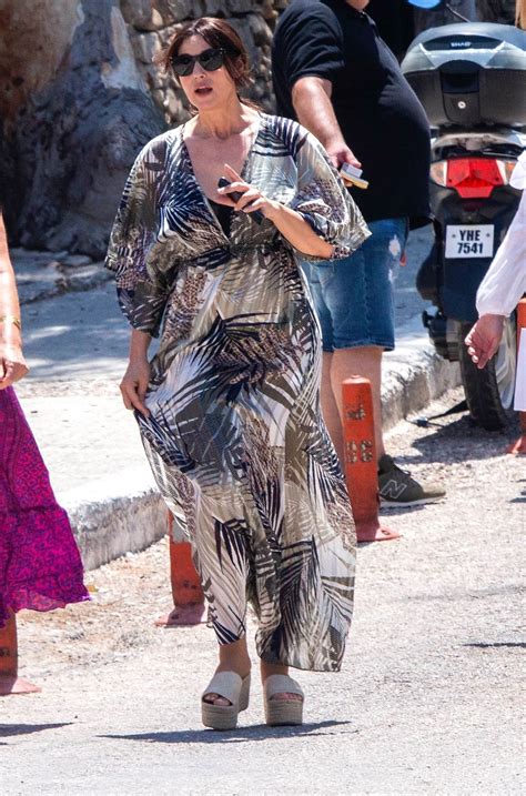 Monica Bellucci Out In Paros Island In Greece Celebmafia