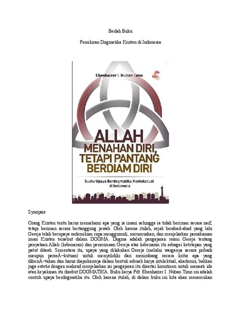 0 ratings0% found this document useful (0 votes). (DOC) Bedah Buku Allah Menahan Diri | Ebenhaizer Nuban ...