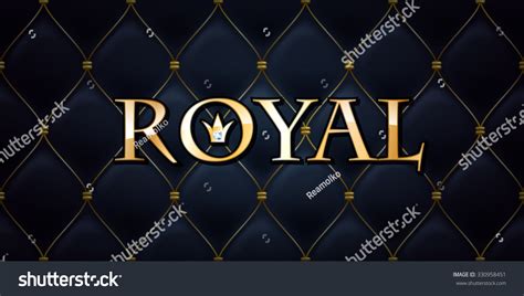Royal Abstract Quilted Background Diamonds And Golden Letters With