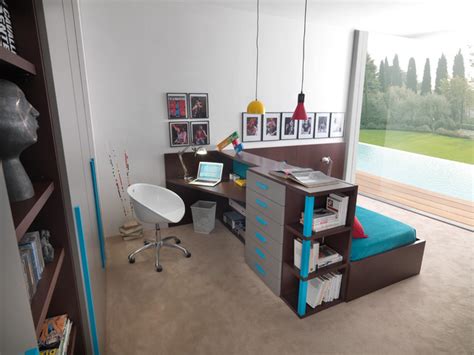Priess riva schreibtischkombination mit tastaturauszug in lichtweiss priess riva schreibtischkombination mit arbeitsplatte stützcontainer 2 stützfüssen. Schreibtisch und Bett als Raumteiler für das Jugendzimmer ...