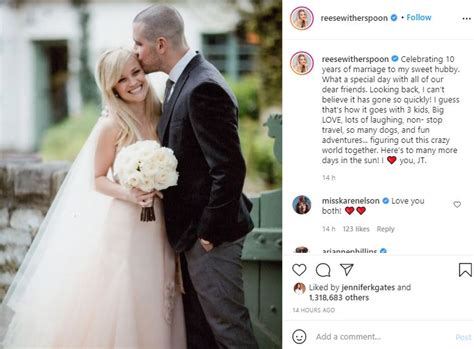 Reese Witherspoon Celebrates Years Of Blissful Marriage With Sweet Hubby Jim Toth
