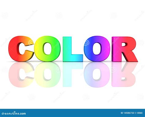 The Word Color In Rainbow Colors Stock Illustration Illustration Of