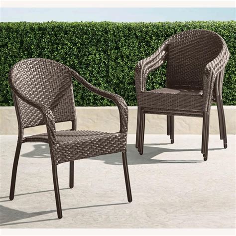 Outdoor Frontgate Wicker Cafe Chairs Set Of 4 Aptdeco