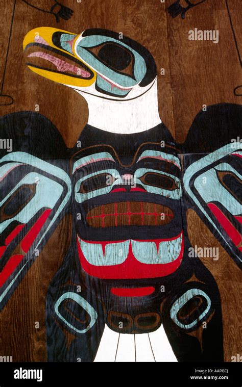 Inuit Totem Painting Juneau Alaska Stock Photo Alamy