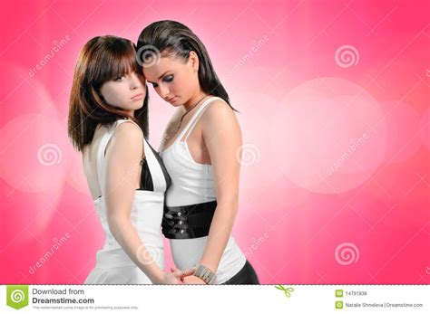 Deux Filles Lesbiennes Photo Stock Image Du Mode Sensations 14791838
