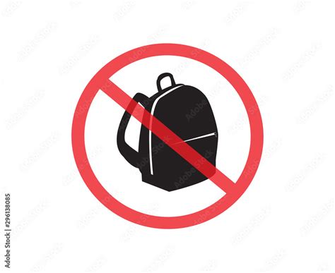 Vektorová Grafika „no Backpacks Allowed Not Allowed Sign Accident