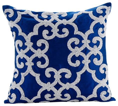 These sentences come from external sources and may not be accurate. Arabic Pattern Blue Accent Pillows, Art Silk Pillow Covers ...