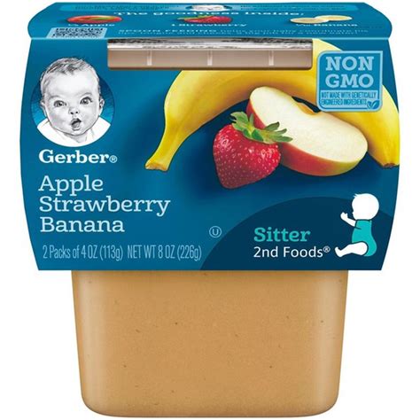 Gerber Apple Strawberry Banana Baby Food 4 Oz From Food4less Instacart