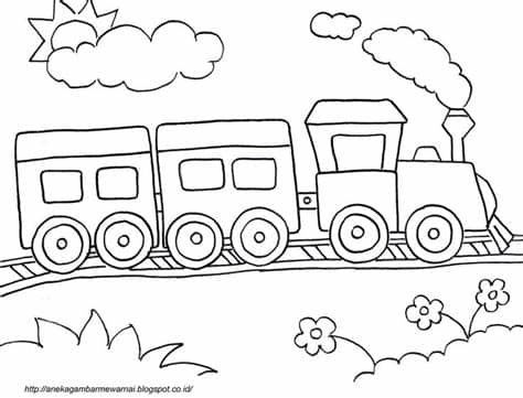 Gambar Mewarnai Kereta Api Untuk Anak PAUD dan TK | Aneka ...