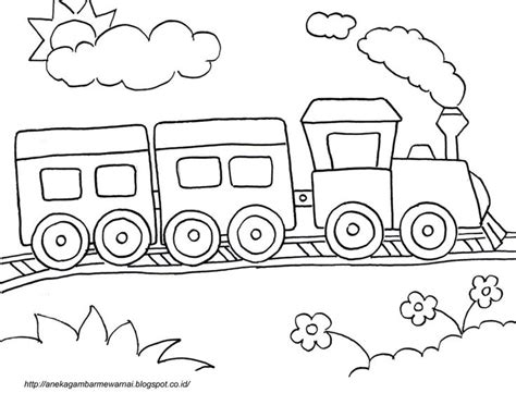 Gambar Mewarnai Kereta Api Untuk Anak PAUD dan TK | Aneka Gambar