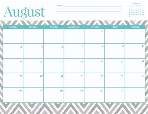 Freebies August Calendars Oh So Lovely Blog
