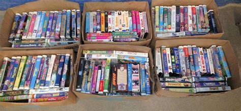 Lot Vhs Tapes 6 Boxes Lots Of Disney