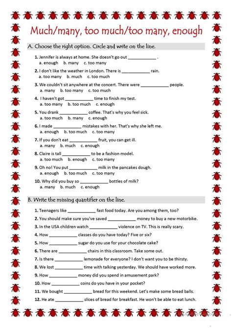 I know enough english to manage. Quantifiers ws worksheet - Free ESL printable worksheets ...