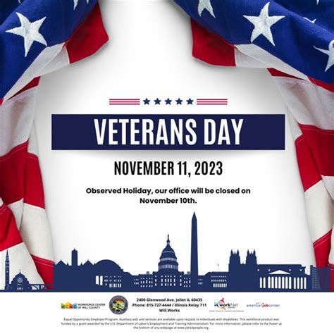 Closed Veterans Day November 11 2023