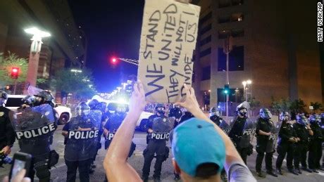 Police Spray Tear Gas At Protesters Following Trump S Phoenix Rally