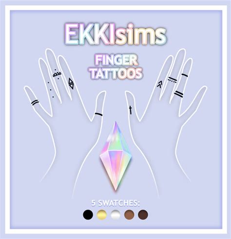 Finger Tattoos Sims 4 Tattoos Sims 4 Sims 4 Anime