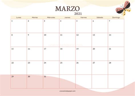 Calendarios Marzo 2023 Para Imprimir Gratis ️ Una Casita De Papel