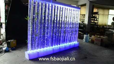 Hotel Interior Design Customised Led Water Bubble Wall With Water