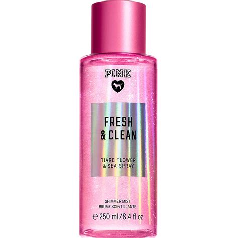 Victorias Secret Pink Fresh And Clean Shimmer Body Mist Womens