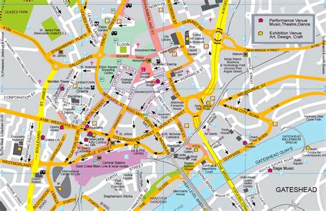 Map Of Newcastle Upon Tyne Uk Free Printable Maps