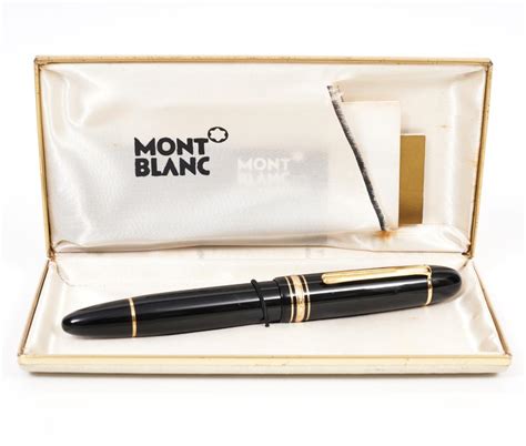 Montblanc meisterstuck legrand black fountain pen 13661. Lot - Mont Blanc Meisterstuck 149 Fountain Pen & Access.