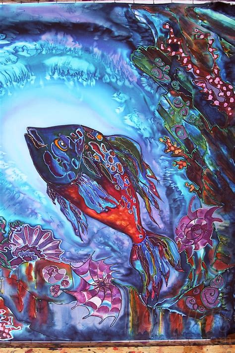 Painting lessons for beginner to advanced artists on a variety of subjects. Silk Painting- Caribbean Sea Treasure