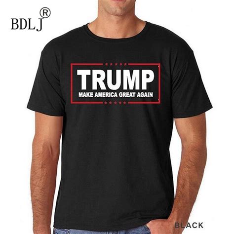 Bdlj 2017 Summer Fashion Donald Trump T Shirt Mens High Quality Custom Alphabet Printed Tops