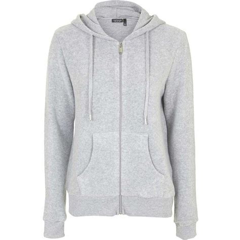 Topshop Brushed Zip Up Hoodie 45 Liked On Polyvore Featuring Tops