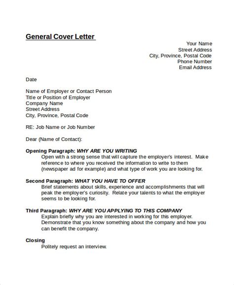 34 Cover Letter Templates Free Sample Example Format