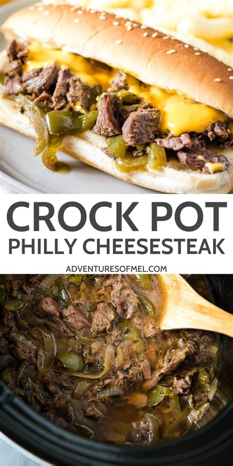 Crock Pot Philly Cheesesteak Sandwich Crockpot Recipes Easy Crockpot