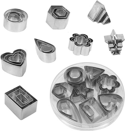 Cookie Cutters Set 24 Pieces Mini Biscuit Cutters Stainless Steel