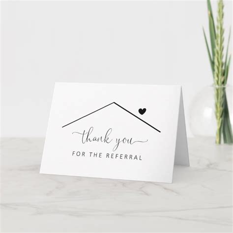Personalized Home Referral Thank You Card Zazzle