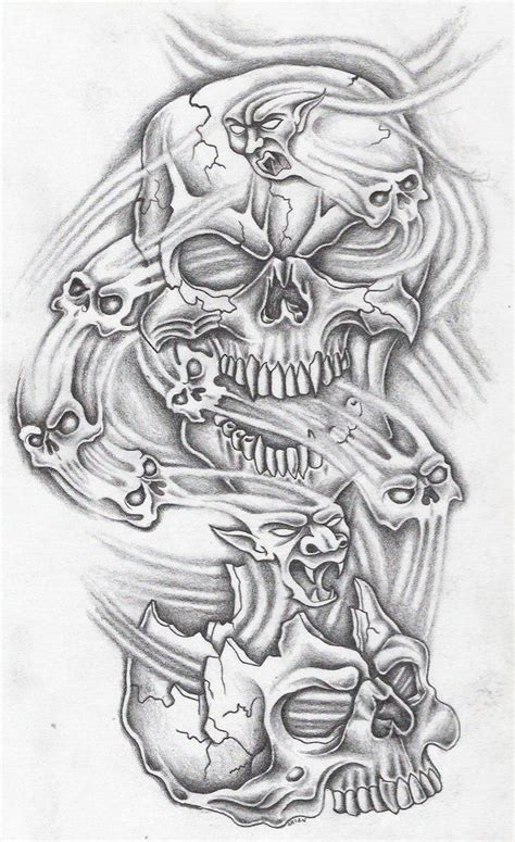Képtalálat A Következőre „ghost Skulls Tattoo” Skull Sleeve Tattoos