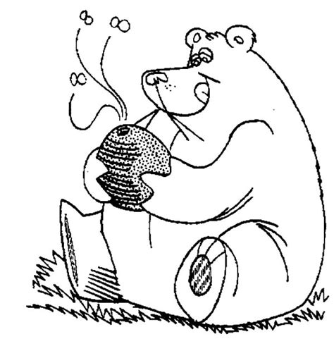 Honey Bear Coloring Pages