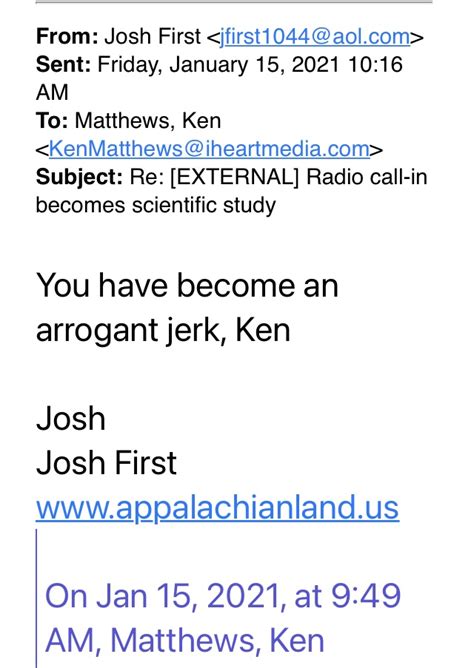 Why Ken Matthews Show Was Terminated At Whp580 Am Josh Firsts Blog
