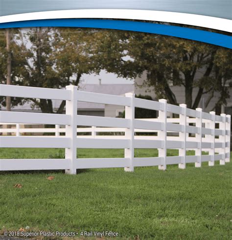 Order bufftech vinyl fences through discount fence for low prices and superior service with bufftech vinyl fence, you can have that house in the suburbs with a white picket fence decorative two rail fencing comes in many of the same brilliant shades offered for other certagrain fences as. Low-Maintenance 4 Rail Vinyl Fence - Superior Plastic Products
