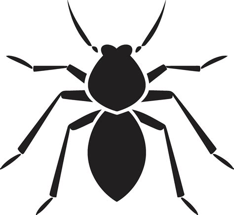 Ant Icon in Vector Bold and Beautiful Black Design Minimalist Ant Logo
