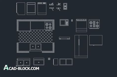 CAD Kitchen furniture DWG - Free CAD Blocks