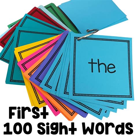 Fry Sight Word Flash Cards Free Printable