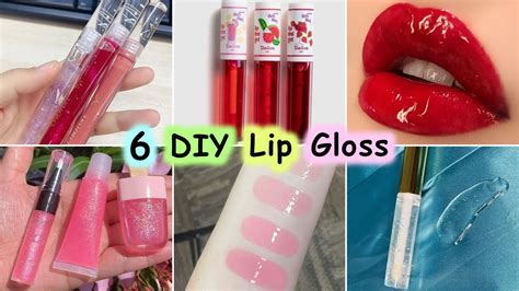 How To Make Lip Gloss At Home Diy 6 Different Types Of Lip Gloss Homemade Lip Gloss Youtube