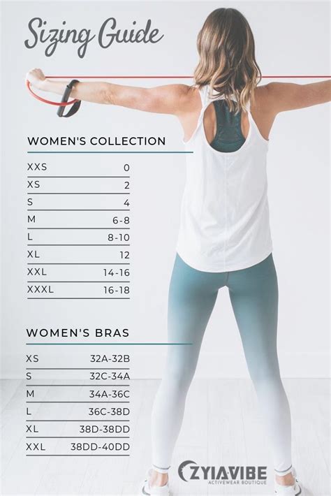 Zyia ≫ Womens Sizing Guide Active Wear Outfits Active Wear Workout