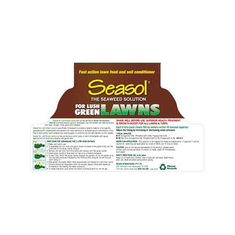 seasol 2 x 2l ready to use lawn fertiliser twin pack bunnings australia